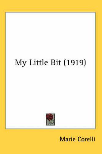 Cover image for My Little Bit (1919)