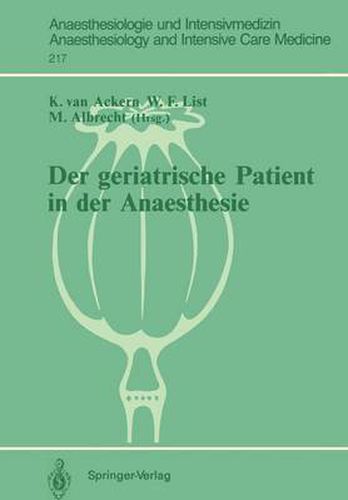 Cover image for Der Geriatrische Patient in Der Anaesthesie