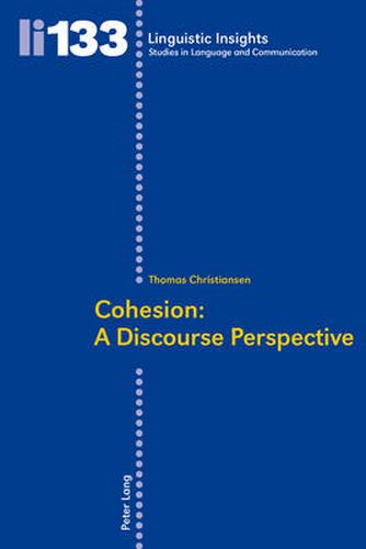 Cover image for Cohesion: A Discourse Perspective