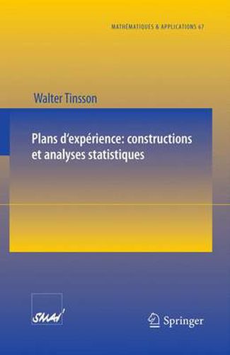 Cover image for Plans d'experience: constructions et analyses statistiques