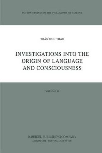 Cover image for Investigations into the Origin of Language and Consciousness