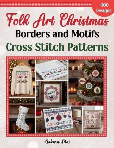 Cover image for Folk Art Christmas Borders and Motifs Cross Stitch Patterns