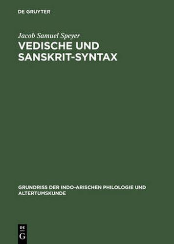 Cover image for Vedische und Sanskrit-Syntax