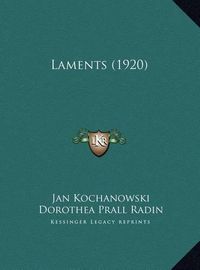 Cover image for Laments (1920) Laments (1920)