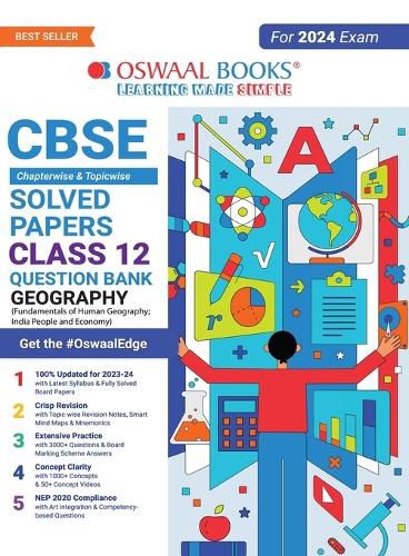 Cover image for Oswaal CBSE Chapterwise Solved Papers 2023-2014 Geography Class 12th (2024 Exam)