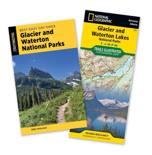 Cover image for Best Easy Day Hiking Guide and Trail Map Bundle: Glacier and Waterton Lakes National Parks
