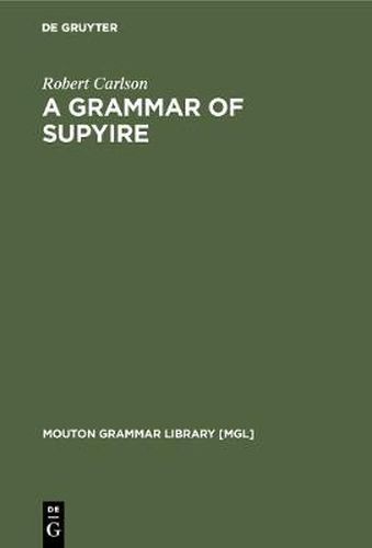 Cover image for A Grammar of Supyire