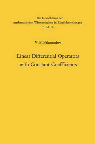 Cover image for Linear Differential Operators with Constant Coefficients