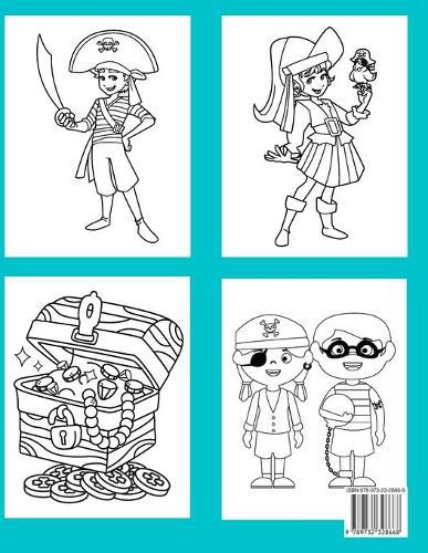 Cover image for Pirate Coloring Book For Kids