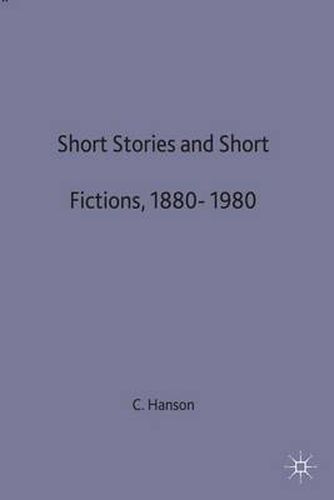 Cover image for Short Stories and Short Fictions, 1880-1980