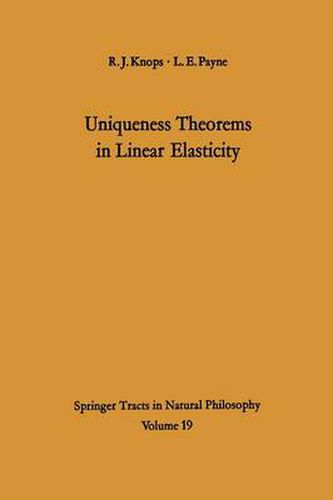 Cover image for Uniqueness Theorems in Linear Elasticity
