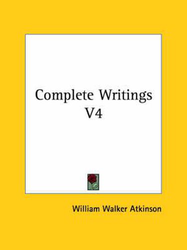 Cover image for Complete Writings V4