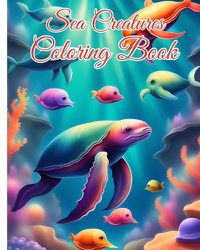 Cover image for Sea Creatures Coloring Book