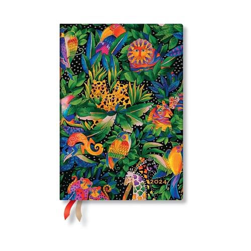 Cover image for Jungle Song (Whimsical Creations) Midi 12-month Dayplanner 2024