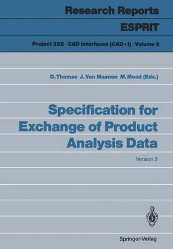 Specification for Exchange of Product Analysis Data: Version 3