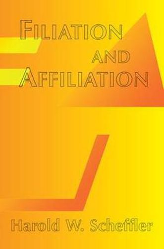 Cover image for Filiation and Affiliation