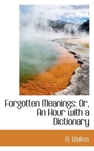 Cover image for Forgotten Meanings