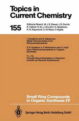 Cover image for Small Ring Compounds in Organic Synthesis IV