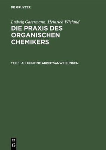 Cover image for Allgemeine Arbeitsanweisungen