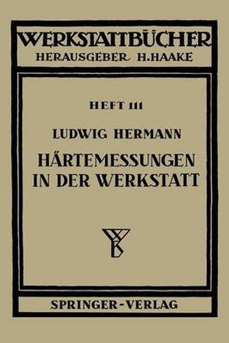 Cover image for Hartemessungen in der Werkstatt