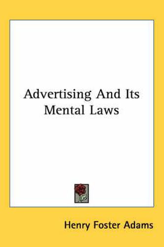 Cover image for Advertising and Its Mental Laws