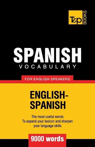 Cover image for Spanish vocabulary for English speakers - 9000 words