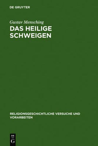 Cover image for Das heilige Schweigen