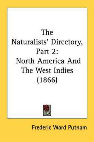 Cover image for The Naturalists' Directory, Part 2: North America and the West Indies (1866)