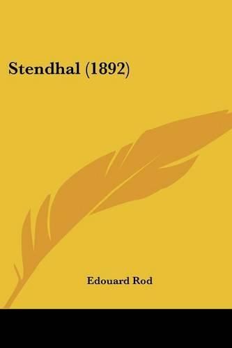 Cover image for Stendhal (1892)
