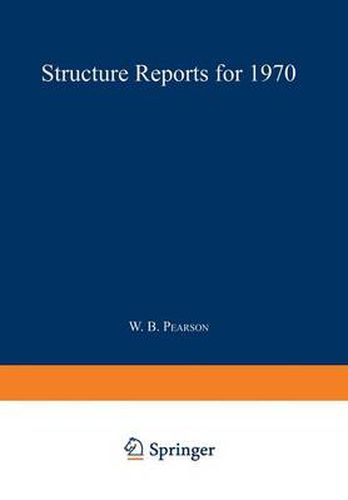 Cover image for Structure Reports for 1970