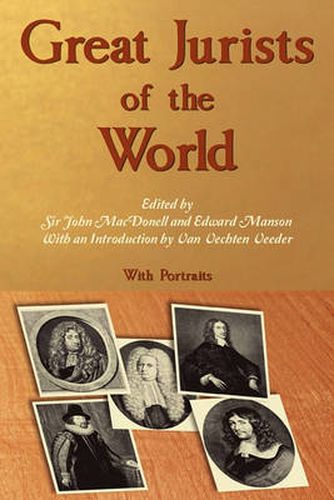 Cover image for Great Jurists of the World