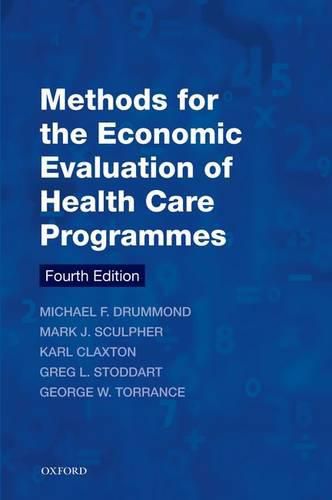 Cover image for Methods for the Economic Evaluation of Health Care Programmes