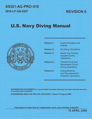 Cover image for United States Navy Diving Manual, Revision 6 (5 Volumes)