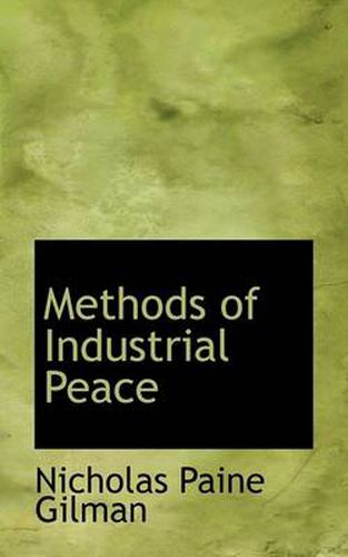 Cover image for Methods of Industrial Peace