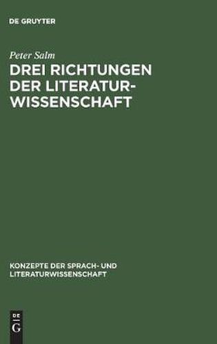 Cover image for Drei Richtungen der Literaturwissenschaft