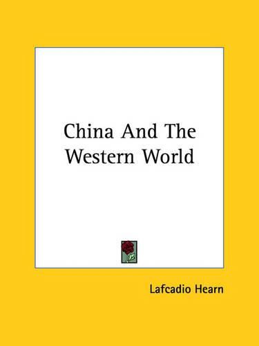 Cover image for China and the Western World