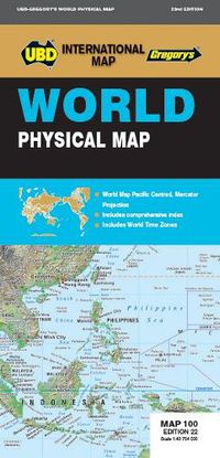 Cover image for World Physical Map 100 22nd ed