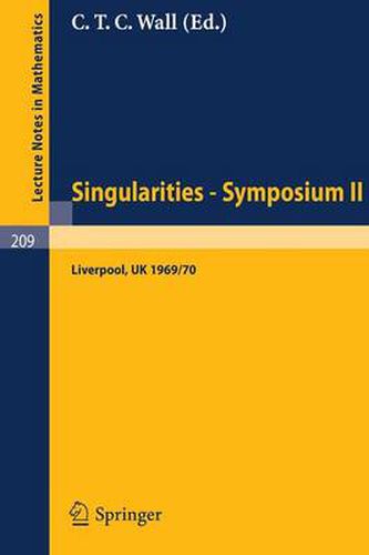 Cover image for Proceedings of Liverpool Singularities - Symposium II. (University of Liverpool 1969/70)