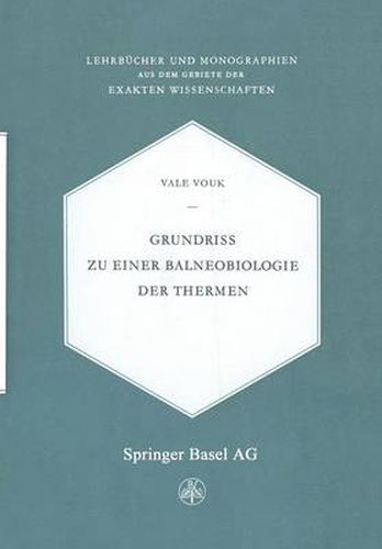 Cover image for Grundriss zu einer Balneobiologie der Thermen