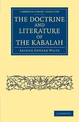 Cover image for The Doctrine and Literature of the Kabalah