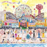 Cover image for Michael Storrings Summer at the Amusement Park Jigsaw Puzzle (500 pieces)