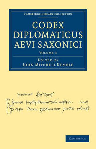 Cover image for Codex Diplomaticus Aevi Saxonici