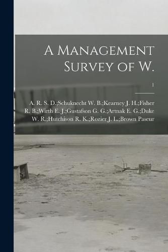 Cover image for A Management Survey of W.; 1