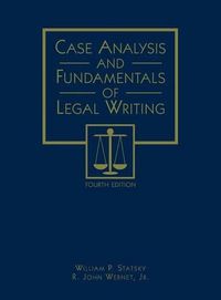 Cover image for Case Analysis and Fundamentals of Legal Writing