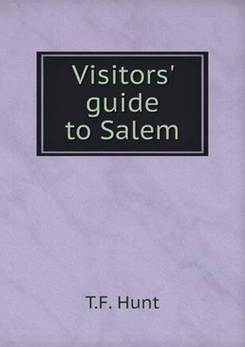 Cover image for Visitors' guide to Salem