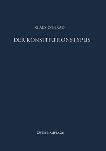Cover image for Der Konstitutionstypus: Theoretische Grundlegung und Praktische Bestimmung