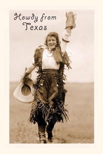 Cover image for Vintage Journal Howdy from Texas, Waving Cowgirl