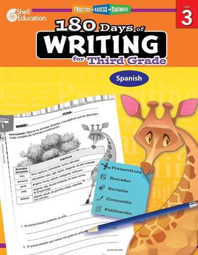 Cover image for 180 Days of Writing for Third Grade (Spanish): Practice, Assess, Diagnose