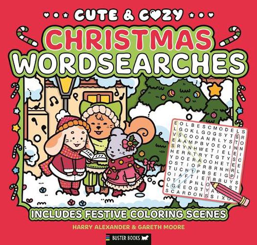 Cover image for Cute & Cozy Christmas Wordsearches