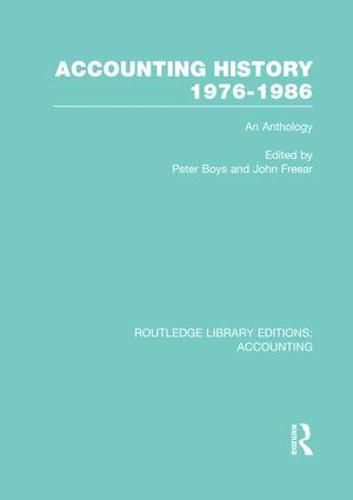 Cover image for Accounting History 1976-1986 (RLE Accounting): An Anthology